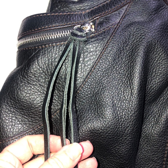 Etienne Aigner black Leather handbag hobo bag style Vintage 1990s Girl-Boss Chic - Picture 4 of 16